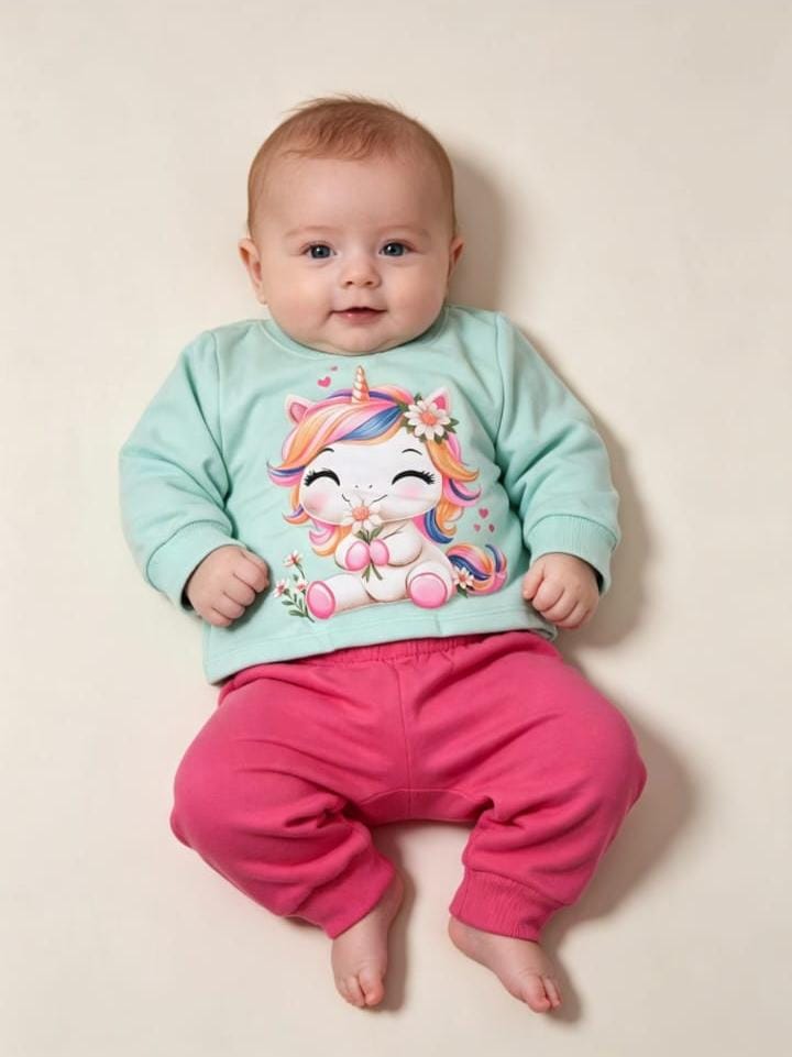 Conjunto Bebê Menina Moletom Peluciado + Calça Kyly 1000737 — foto 1