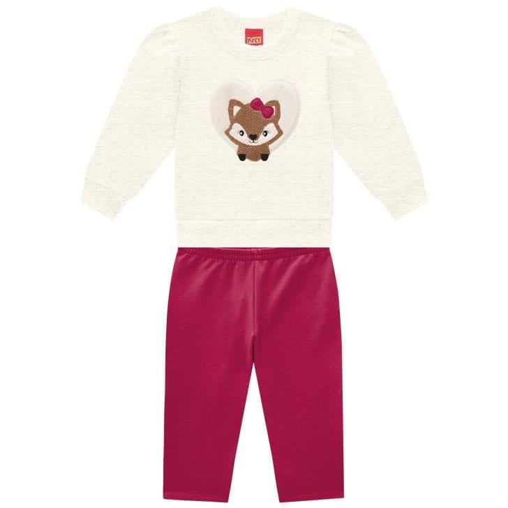Conjunto Bebê Menina Raposa + Legging Kyly 1000741 — foto 1