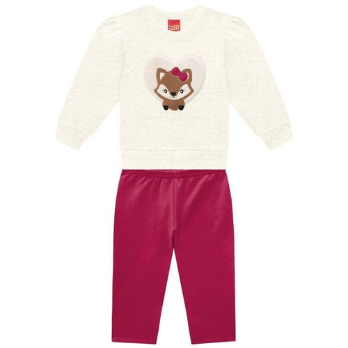 Conjunto Bebê Menina Raposa + Legging Kyly 1000741 — foto 1