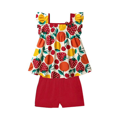 Conjunto Bebê Menina Bata Frutinhas + Short Kyly 1001788 — foto 1