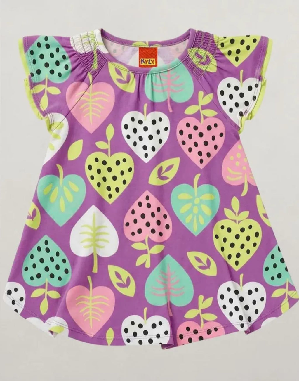 Vestido Infantil Menina Verão Corações Kyly 1001803 — foto 2