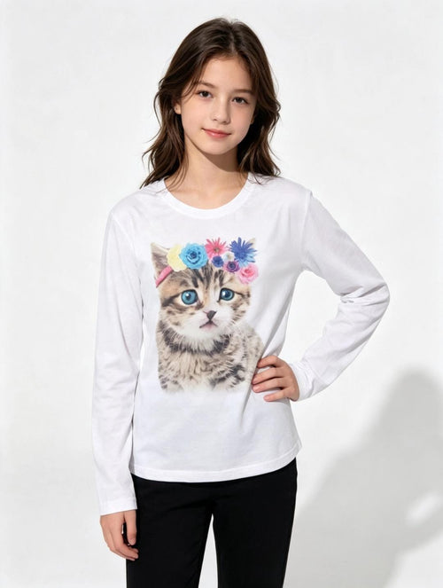 Blusa Juvenil Manga Longa Sublimada Rose 35036 — foto 1