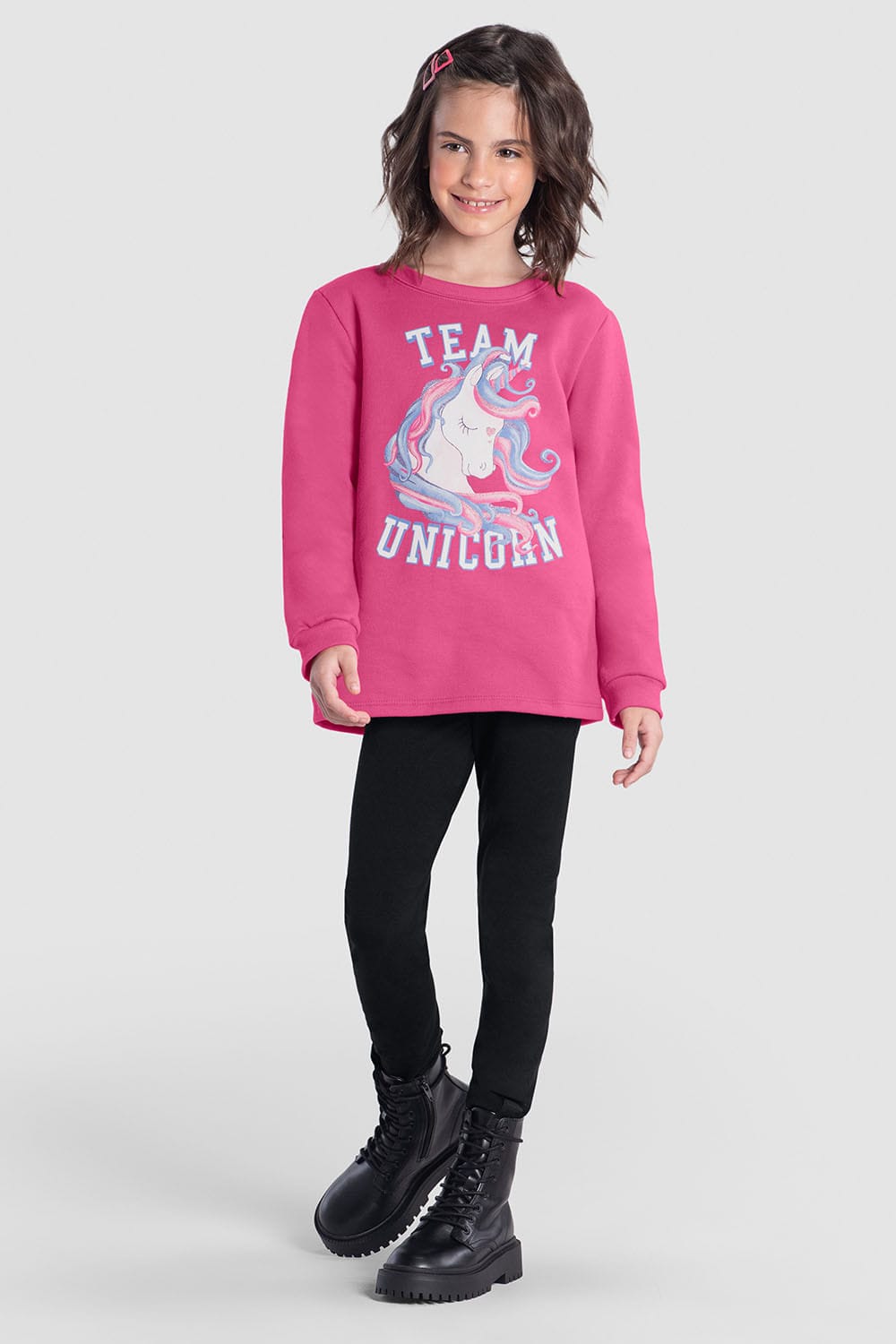 Conjunto Juvenil Menina Unicórnio com Glitter Brandili 56041 — foto 1