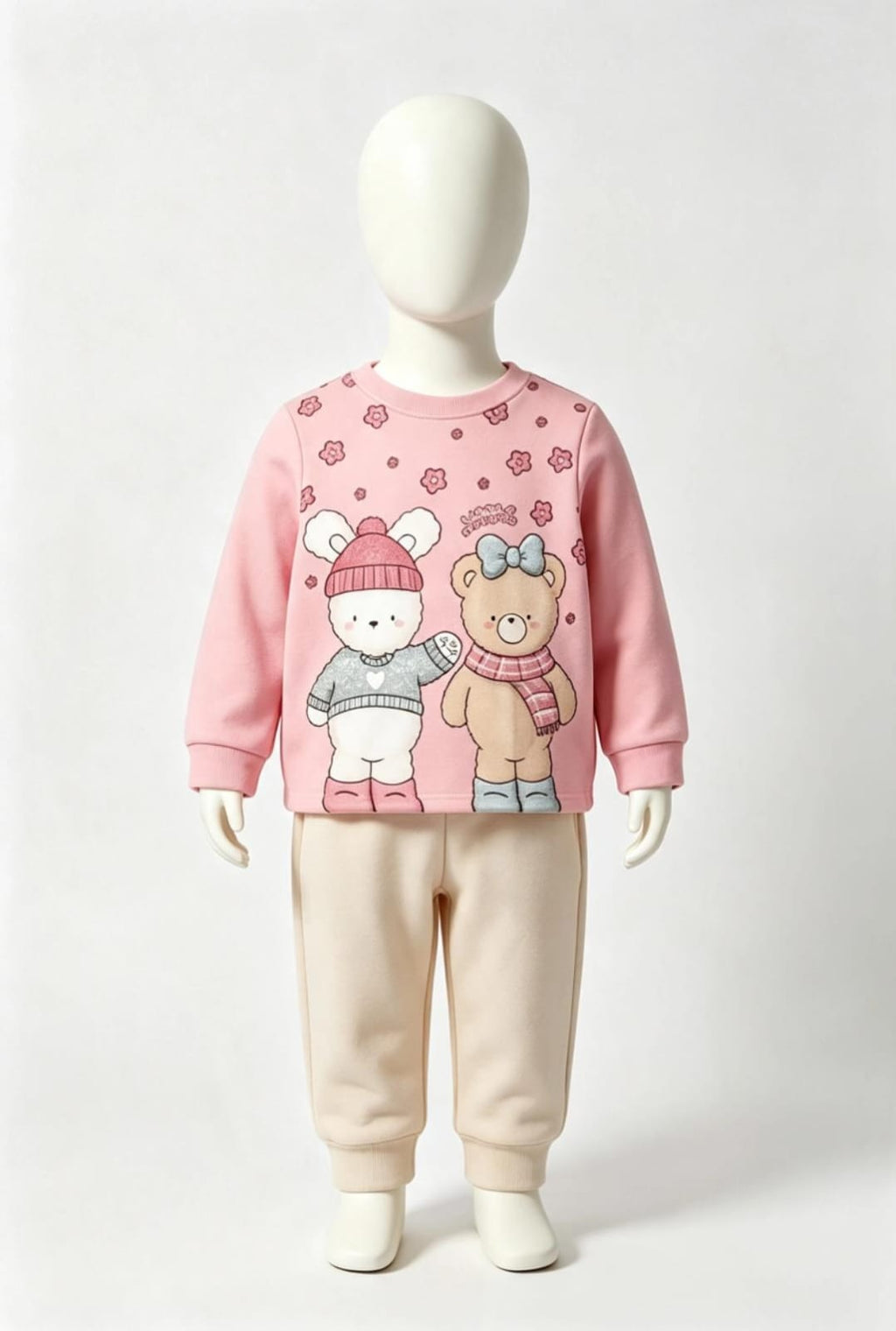 Conjunto Infantil Menina Moletom Peluciado Blusa + Calça Brandili 56325 — foto 2