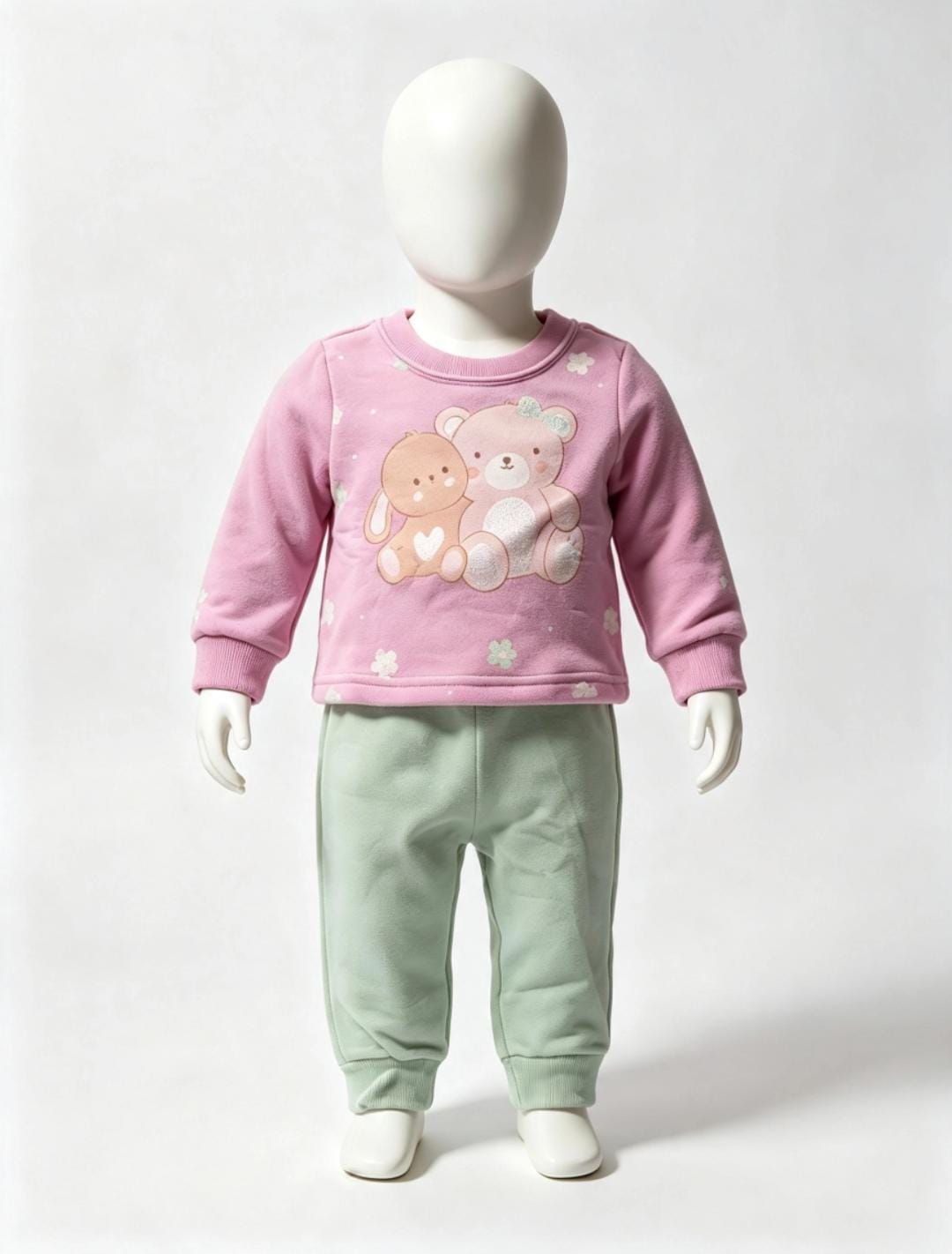 Conjunto Bebê Menina Ursinho com Brilho Brandili 56508 — foto 1