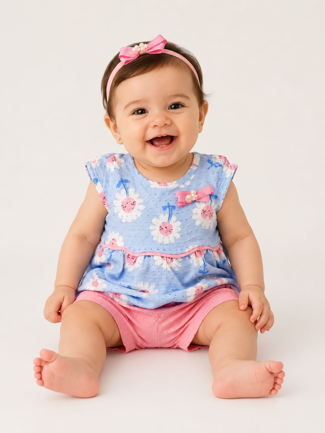 Conjunto Infantil Menina Floral Blusa + Short Alakazoo A0094 — foto 1