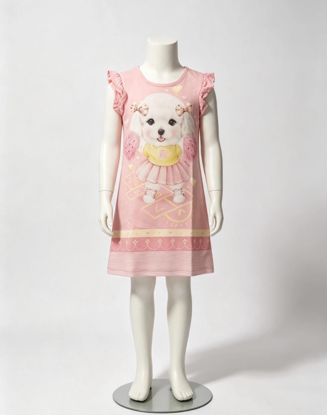 Vestido Infantil Menina Manga Curta Alakazoo A5210 — foto 1